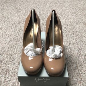Jessica Simpson Nude Patent Pumps